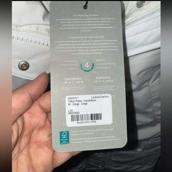 Canada Goose white Trillium Parka HUMANATURE NWT - Picture 3 of 16
